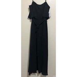 NWT Premier Amour Strapless Leg Slit Maxi Dress